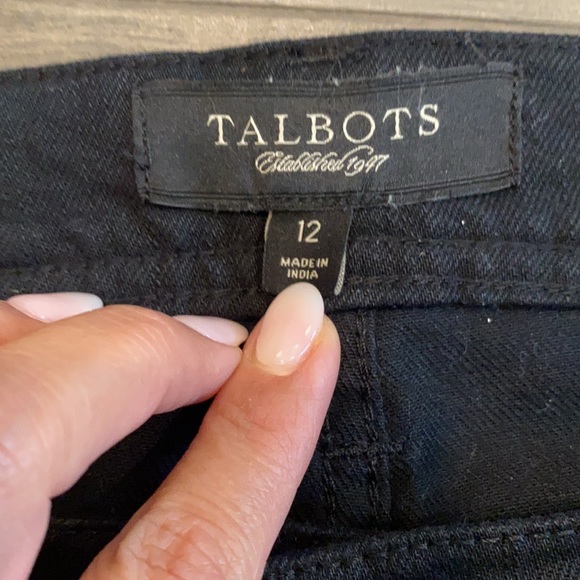 Talbots Black Crop Jeans Womens Size 12 - Picture 7 of 13